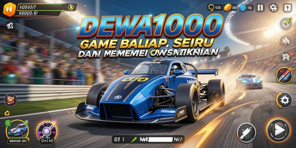 Tampilan menarik gameplay balapan di DEWA1000.
