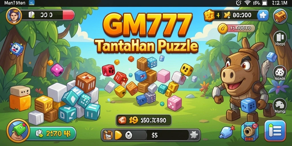 Screenshot gameplay GM777 menunjukkan teka-teki menarik yang diuji.