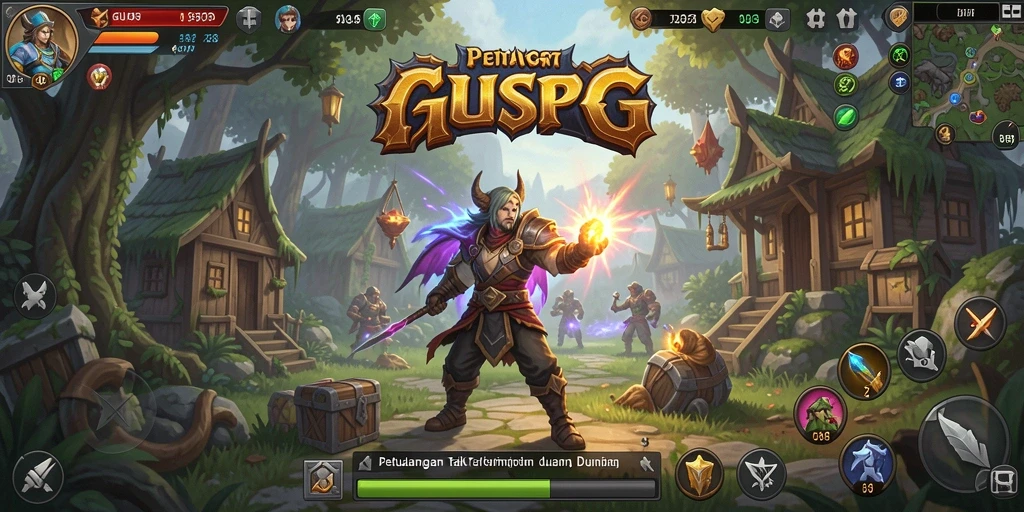 Tampilan gameplay ARPG GUS77 yang seru dan menantang.