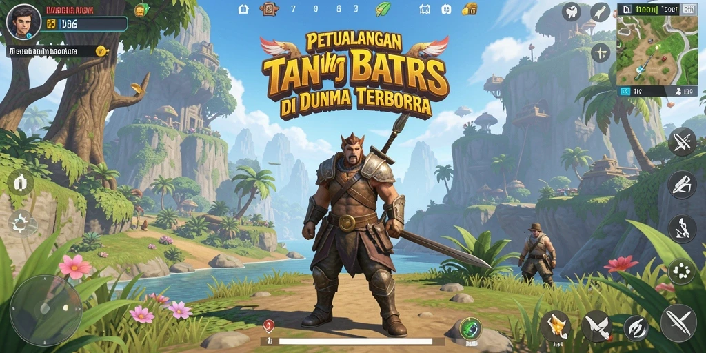 Screenshot gameplay ID66 menunjukkan dunia terbuka yang luas dan petualangan seru.