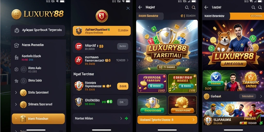 Tampilan gameplay menarik dan intuitif dari aplikasi Sportsbook LUXURY88.