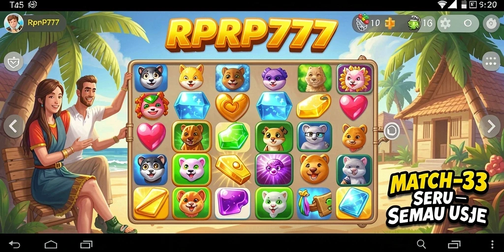 Tampilan gameplay seru dalam RPRP777 yang menantang.