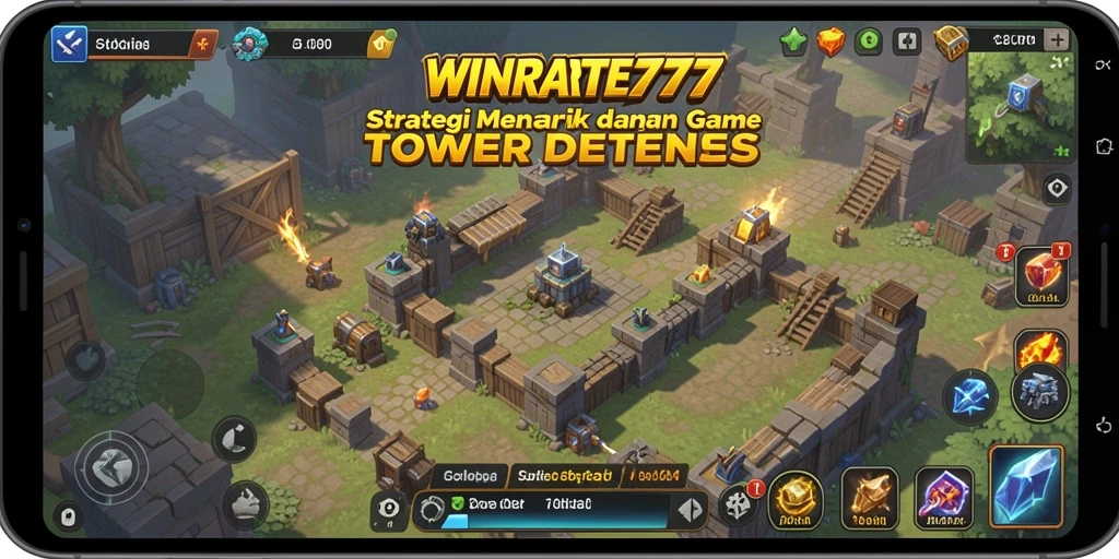 Tampilan penuh aksi dalam game Tower Defense WINRATE777.